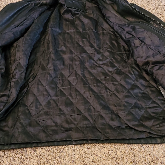 Soft black Dockers 4 pocket Med leather jacket